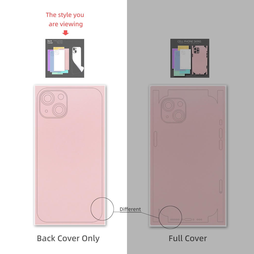 Miếng Dán Skin Bảo Vệ Mặt Sau Cho iPhone 12 13 14 Pro Max