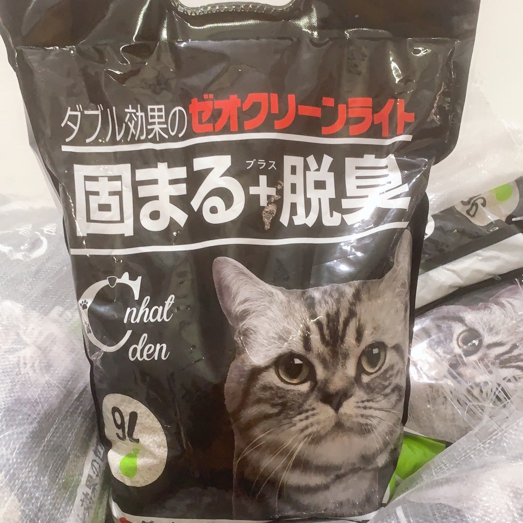 Cát Nhật Vệ Sinh Mèo 9L - Moon cat - siêu vón, ít bụi - Mùi Táo Chanh Cafe