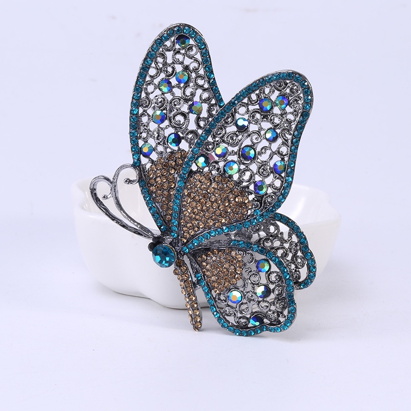 Ghim Cài Áo Hình Bướm Đính Đá Sang Trọng Cho Nữ