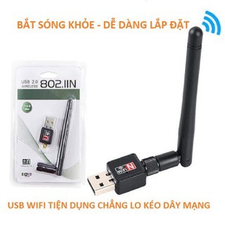 Usb wifi 802.11 có anten thu wifi cho máy tính bàn thu sóng khỏe giá tốt