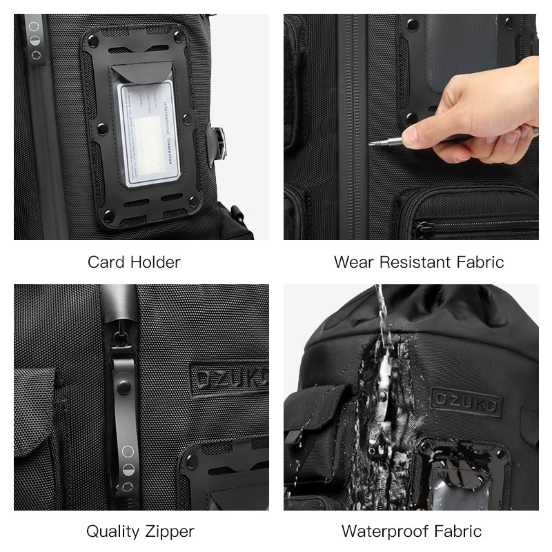 Balo Du Lịch Đựng Laptop 17inch Chống Thấm Nước Dung Tích Lớn OZUKO