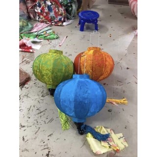 Lồng Đèn Hội An Vải Gấm Hình Tròn ( Size 30)