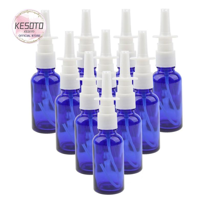 Set 10 Bình Xịt Mũi Rỗng Bằng Kính 30ml