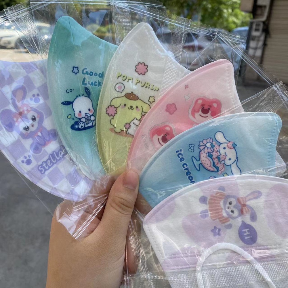 Cá Tuyết 10 Chiếc Hoạt Hình Kid Khẩu Trang Pacha Chó Mặt Nạ Độc Lập Đóng Gói 3d Mặt Nạ Dành Cho Bé 3-12 Tuổi 3 Lớp Dùng Một Lần Sinh Viên Mặt Nạ