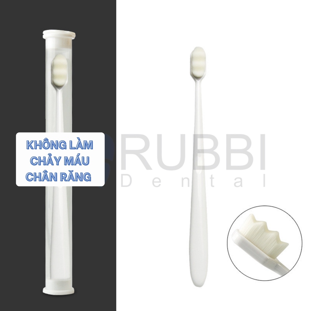 Bàn chải đánh răng lông mềm Rubbi không đau nướu