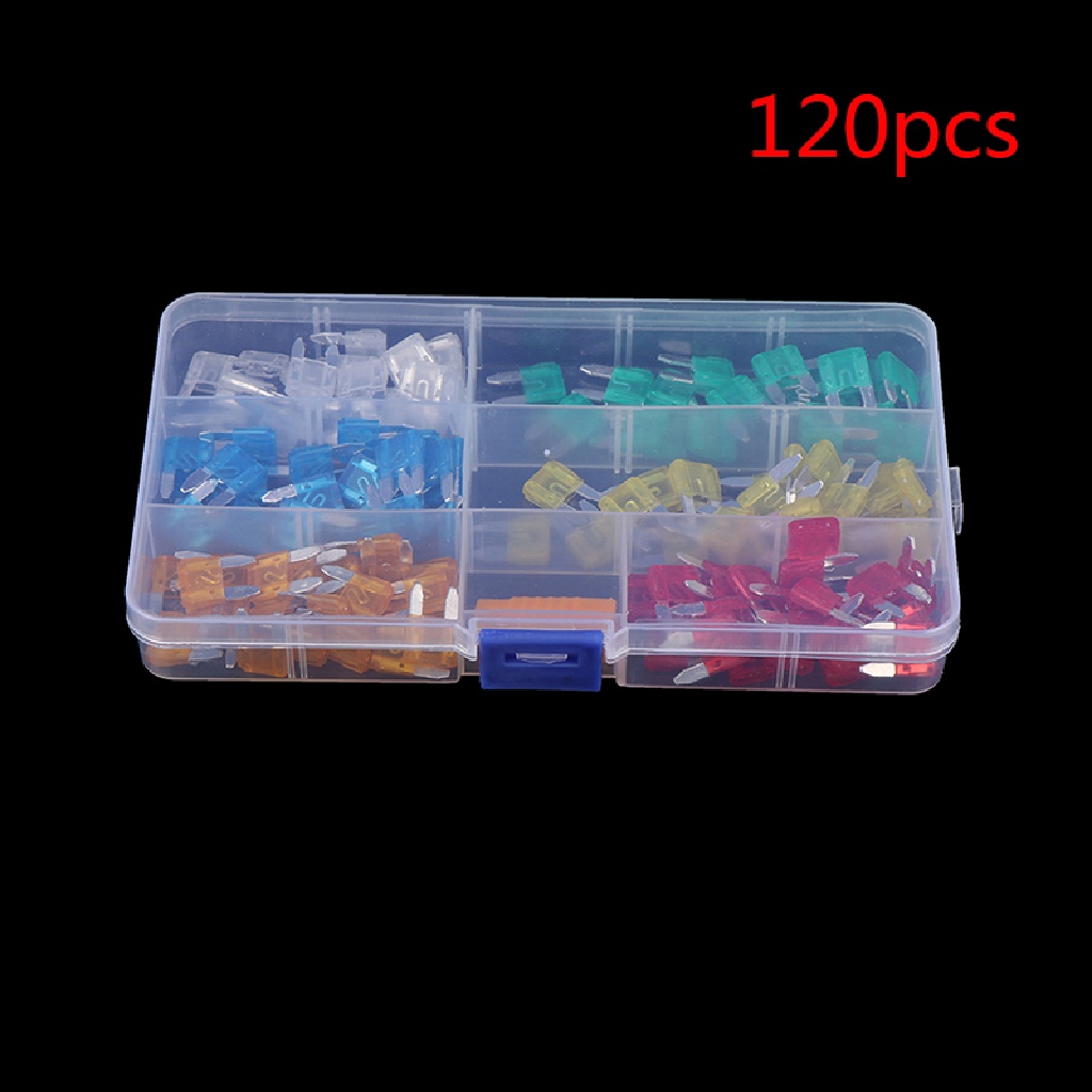 Set 120 Cầu Chì Lưỡi Nhỏ Cho Xe Hơi / Xe Tải UIO