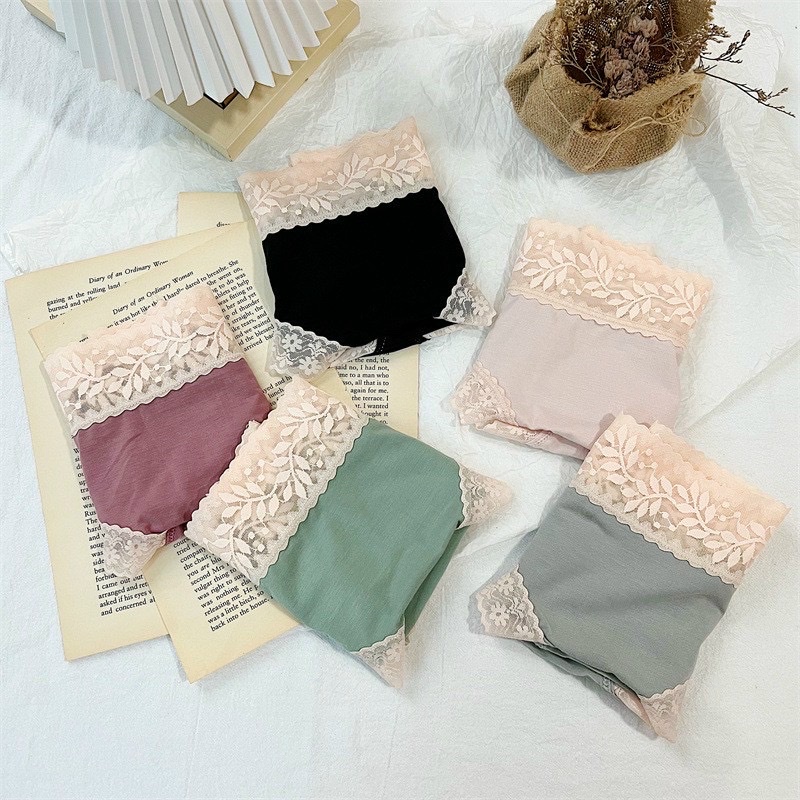 Quần lót nữ Embra su lụa không đường may phối ren gợi cảm hàng cao cấp EBQL45