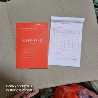 Hóa đơn bán lẻ 2 liên A5 dày/mỏng