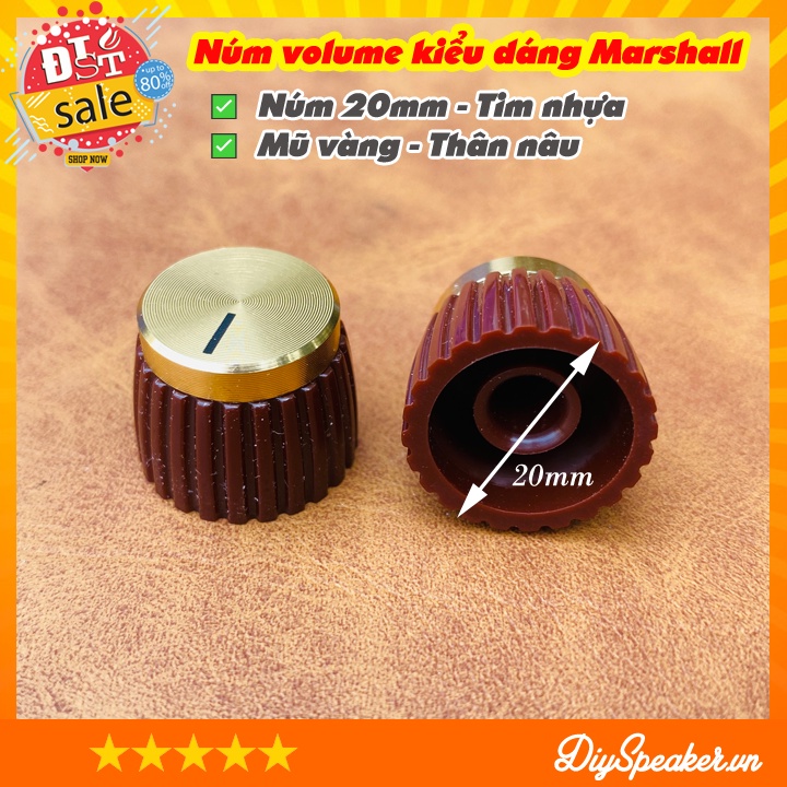 Núm Volume, núm vặn Marshall tim đồng vàng -