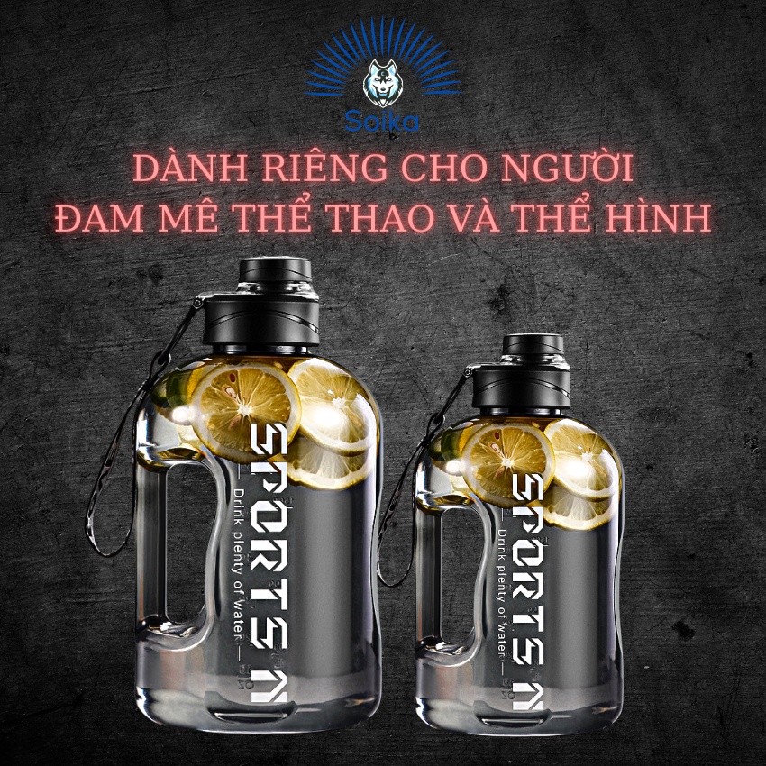 Bình Đựng Nước Chịu Nhiệt Độ Cao SOIKA 1.7L Và 2.7L Free BPA SW01 | BigBuy360 - bigbuy360.vn