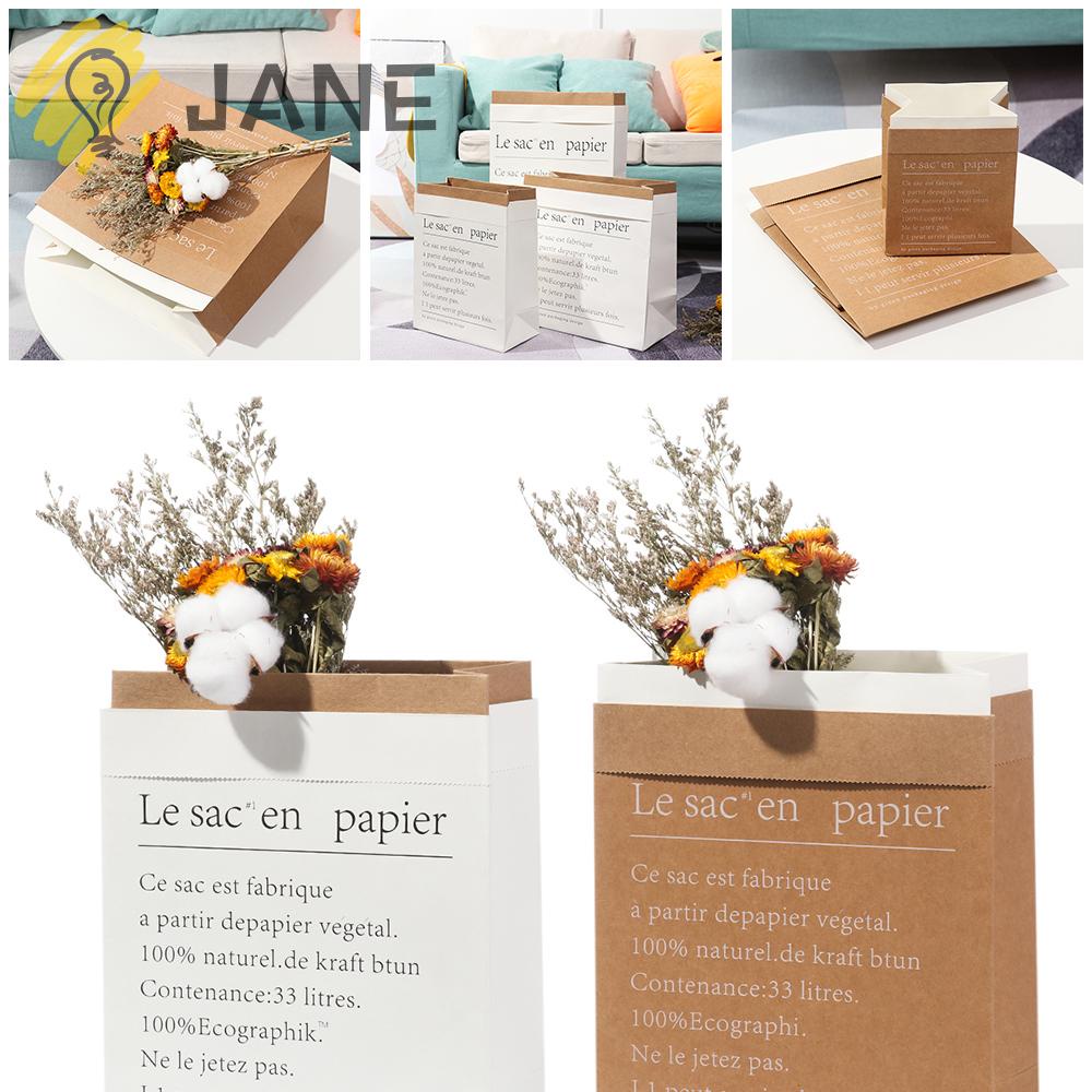 Túi giấy kraft làm chậu hoa trang trí nội thất xinh xắn