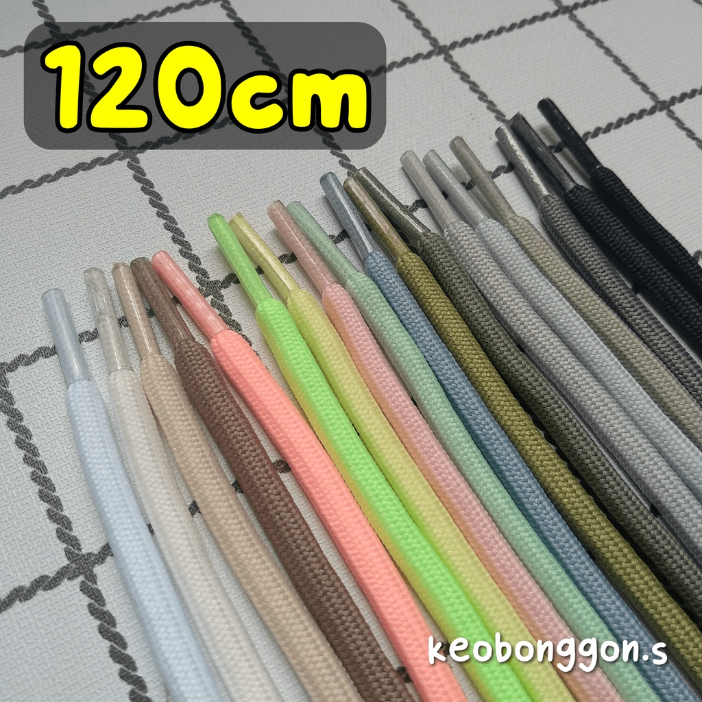 4.5-5mm 120cm P1 (18 màu) Dây giày bản tròn cho giày thể thao sneaker yeezy yz dài 1m2