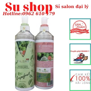 Cặp dầu gội xả bưởi grapefruit valert nuôi dưỡng mọc tóc, hương thơm thiên nhiên mẫu mới 850mlx2 - hàng chính hãng