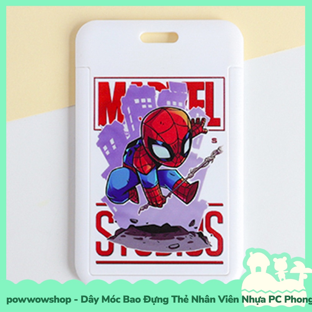 [Sẵn VN - Hỏa Tốc] Dây Móc Bao Đựng Thẻ Nhân Viên Nhựa PC Mẫu Nhân Vật Hoạt Hình Siêu Anh Hùng Superheroes Chibi