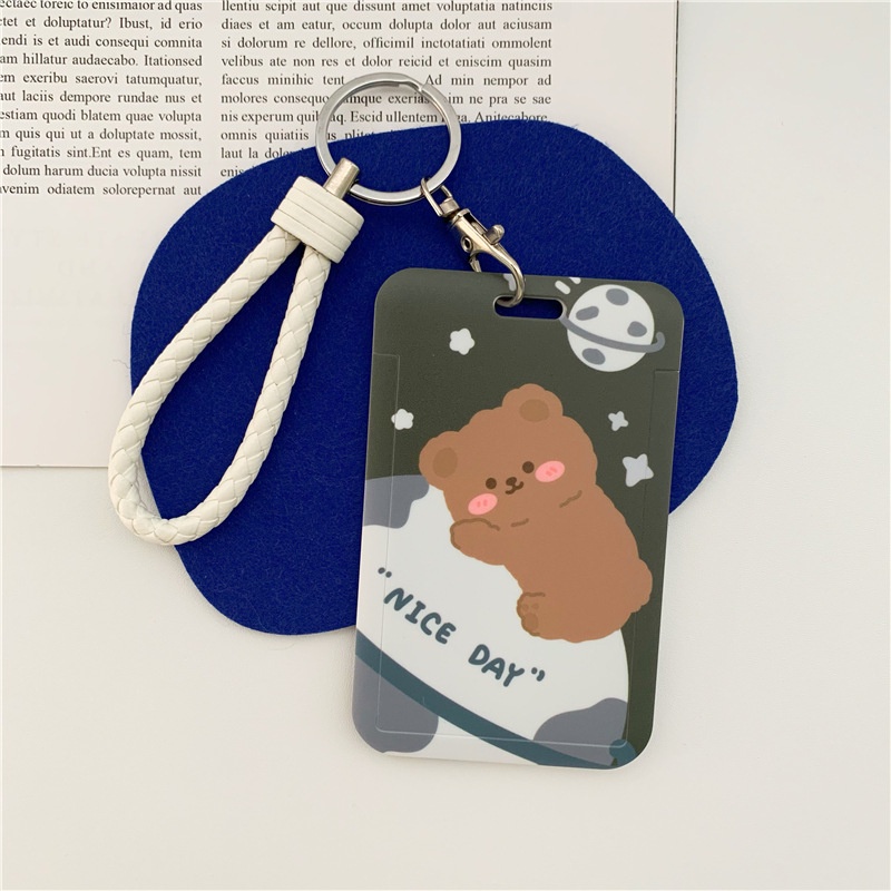 Bao đựng thẻ học sinh, sinh viên kèm móc khóa tiện lợi họa tiết hoạt hình cute