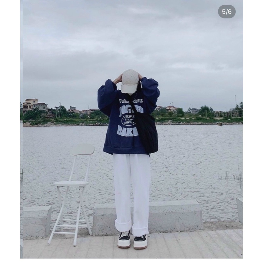 Áo Hoodies Nữ Tay Phồng Vải Nỉ Mềm Nón Lớn form Rộng Che Nắng Tốt NEW UNISEX