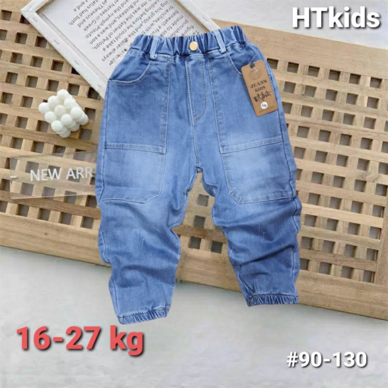 Quần Bò Dài Bé Trai hàng Co Giãn Đẹp Size 90-130 Quần Jeans Bé Trai Shop 18-35kg
