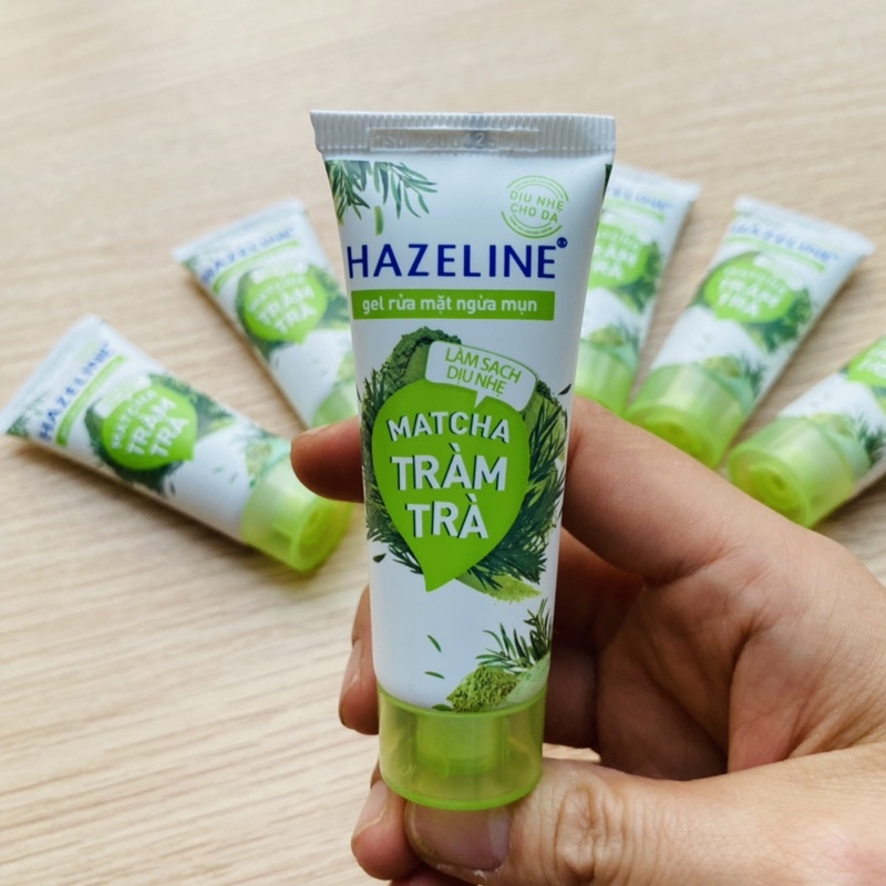 2 tuýp sữa rửa mặt Hazeline Matcha tràm trà 15gam/tuýp