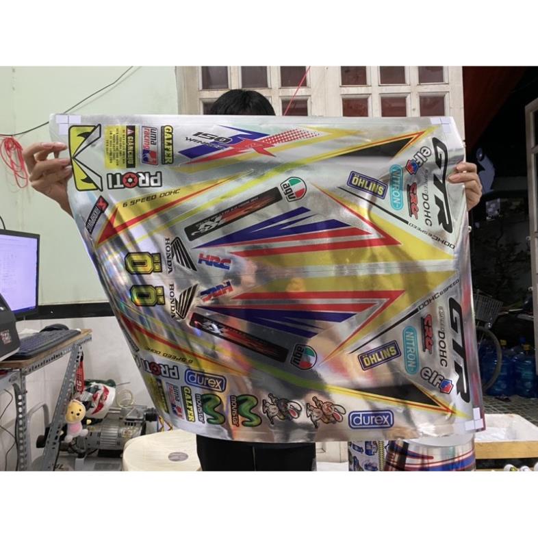 DECAL PVC 5 LỚP CHẤT LƯỢNG CAO Tem rời Winner GTR trắng