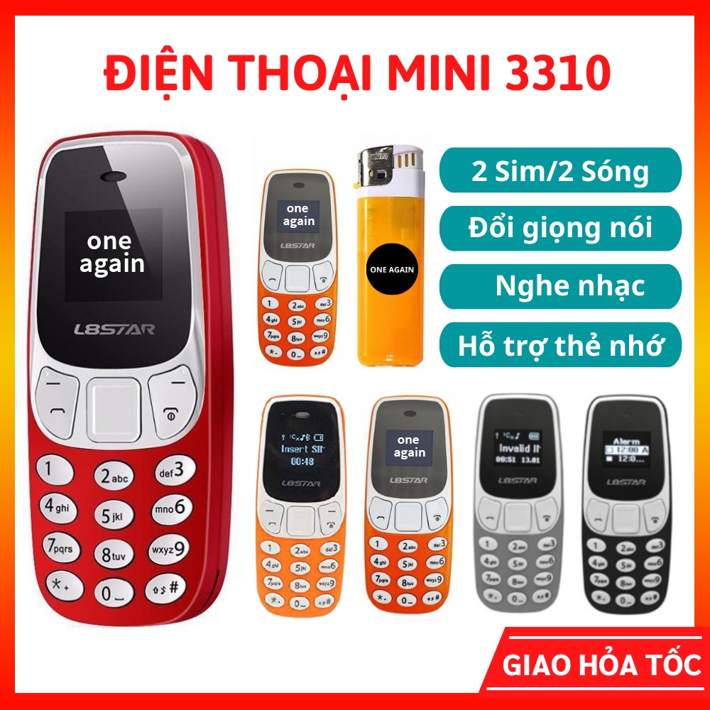 Điện thoại mini L8STAR BM10 siêu nhỏ, 2 sim 2 sóng siêu nhỏ, đổi giọng nói, kết nối bluetooth, nghe nhạc mp3, có thẻ nhớ