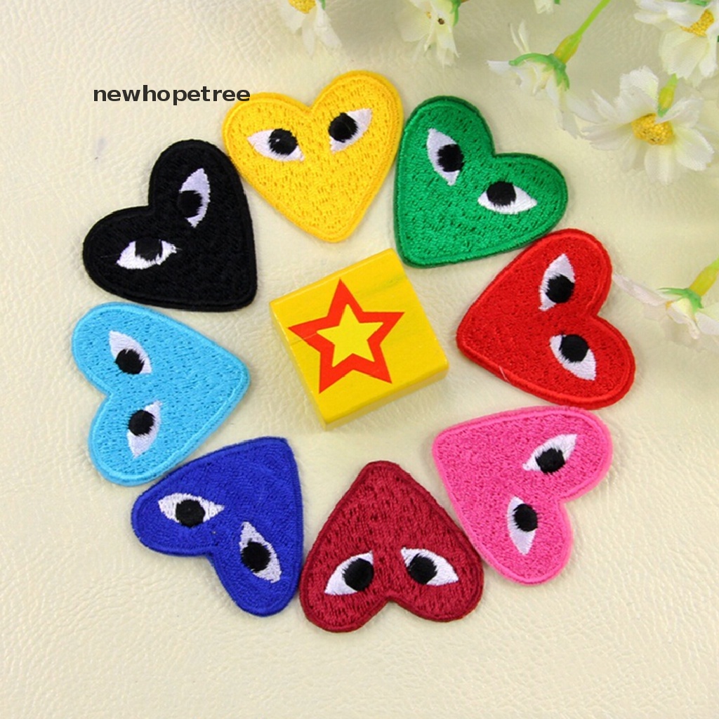 2 Miếng Dán Ủi Quần Áo Hình Trái Tim Hoạt Hình Dễ Thương