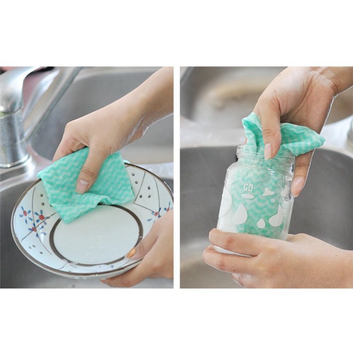 Cuộn 50 khăn lau bếp, bát đĩa, cốc chén thấm nước tiện lợi màu ngẫu nhiên DANA