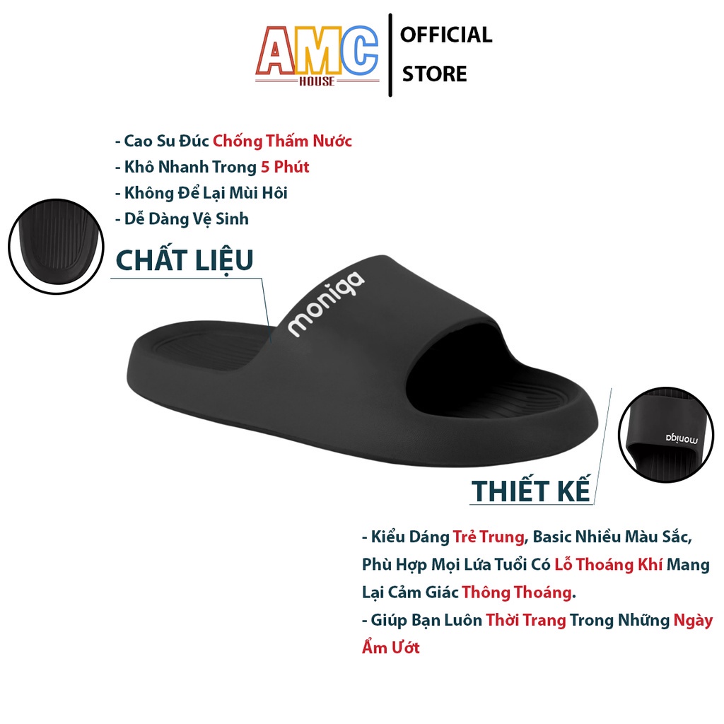 Dép Bánh Mì Monobo Moniga Yummy Nam Nữ Thời Trang Quai Ngang Thái Lan Chống Mùi, Thấm Nước, Thoáng Mát - Moniga Ad01