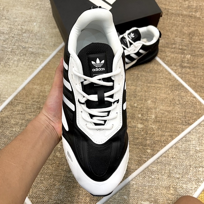 Giày thể thao ZX2K Đen trắng mũi trắng. Boost nén tặng hộp bve