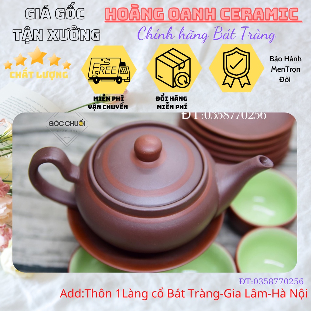 (CHỌN MẪU)Ấm trà đạo,ấm tử sa-bán lẻ,bán rời bộ-gốm sứ Bát Tràng