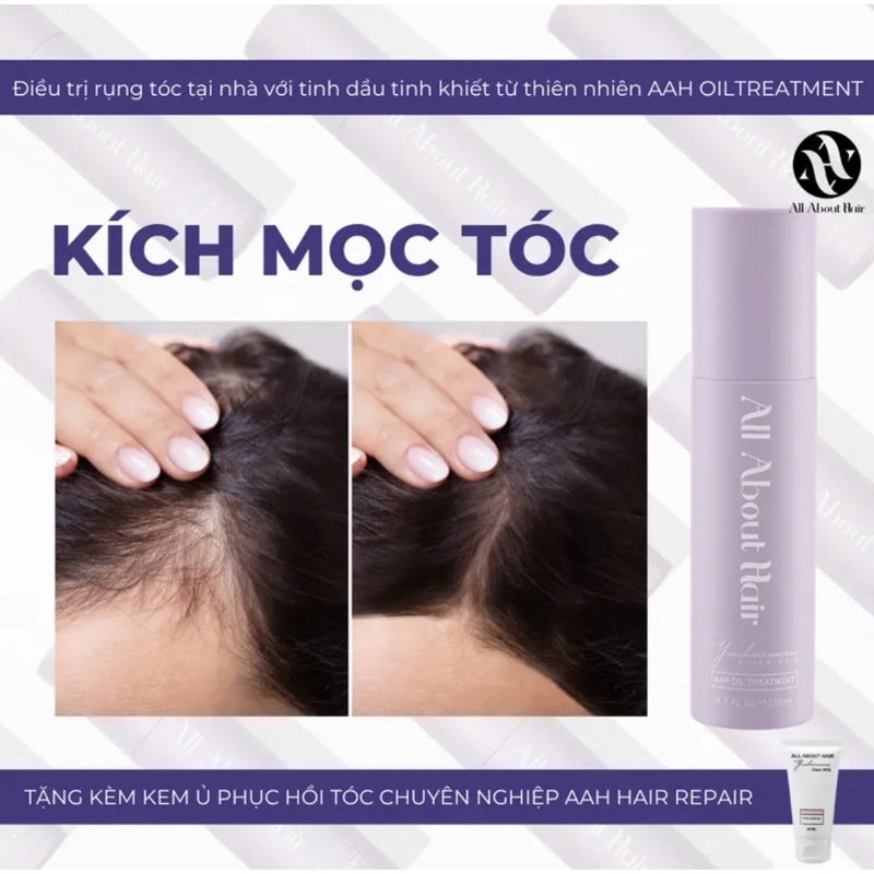 DẦU Ủ TÓC OIL TREATMENT ALL ABOUT HAIR [ Tặng Dầu xả Biotin 50ml + Mũ ủ tóc ]