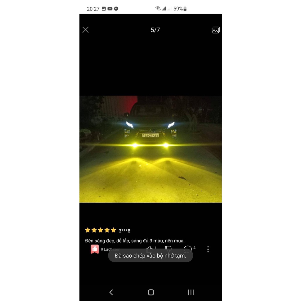 Bóng led gầm 3 chế độ màu