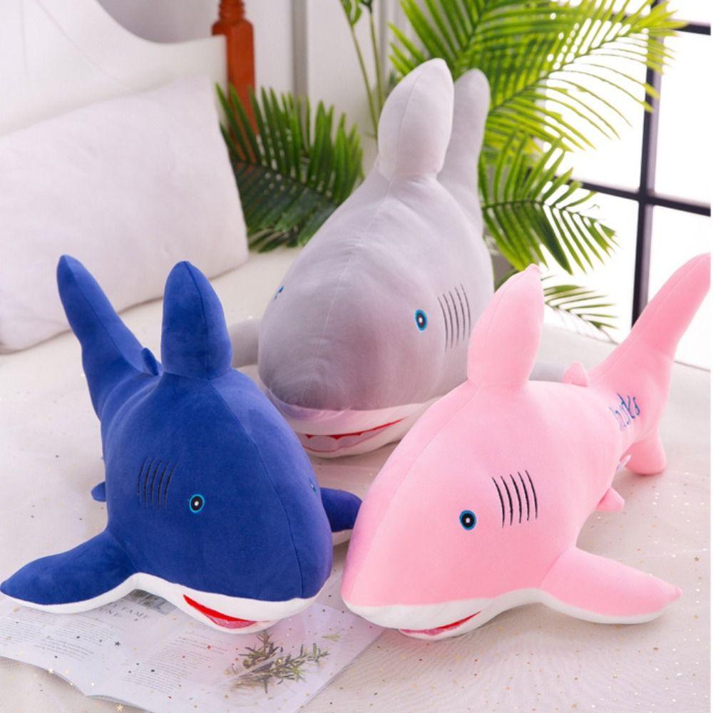 LANFY Đồ chơi nhồi bông Hình Cá Mập Hoạt Hình Cho Bé