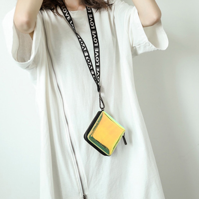 IELGY Túi Đeo Chéo Vai Bằng pvc Có Khóa Kéo Thời Trang Sành Điệu Cho Nữ