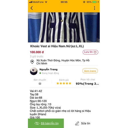 Ao Vest áo khoác ngoài si Hiệu tuyển 2Hand