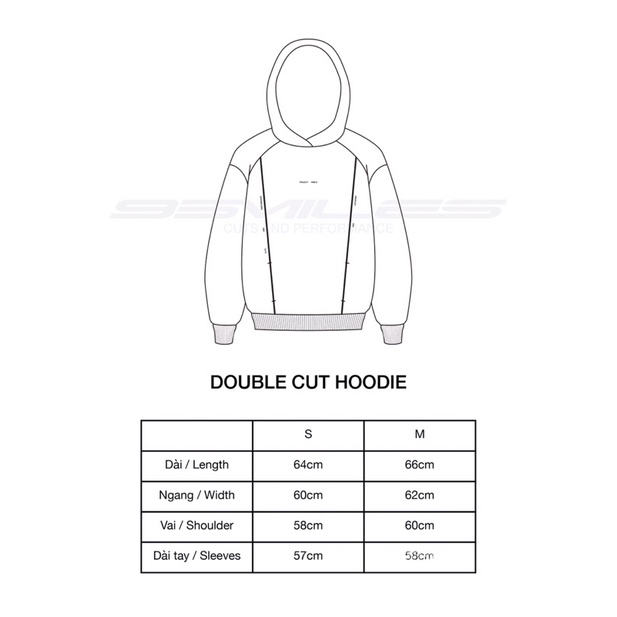 ÁO KHOÁC NỈ DOUBLE CUT HOODIE 95MILES
