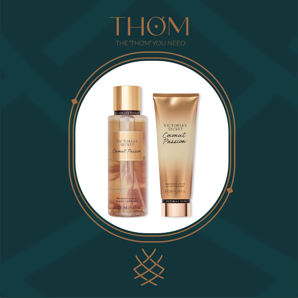 COCONUT PASSION | Xịt Thơm Dưỡng Thể Lưu Hương Toàn Thân Victoria’s Secret Fragrance Mist Lotion 250ml