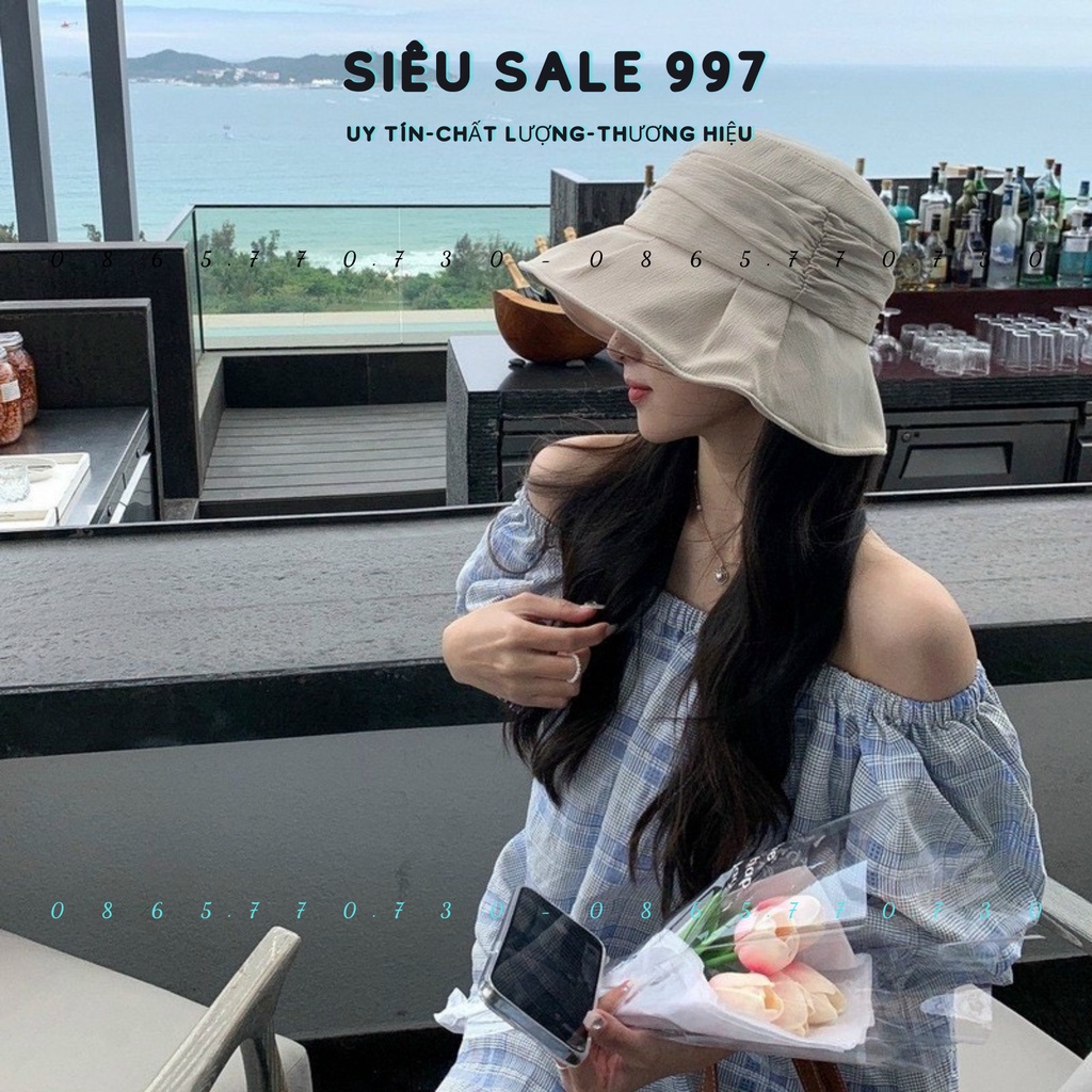 NÓN VÀNH QC XẾP LI DỄ THƯƠNG VẢI DÀY CÓ DÂY ĐIỀU CHỈNH DỄ MANG