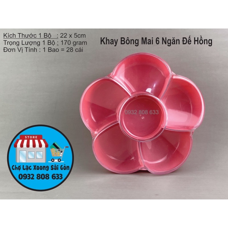 Khay Mica Bông Mai 6 Ngăn BM 1101