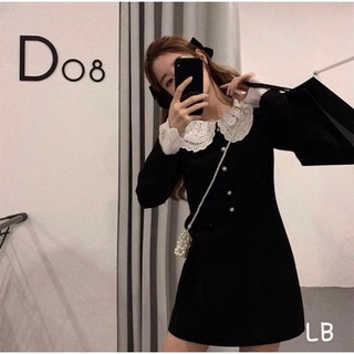 Váy xuông cổ ren LB
