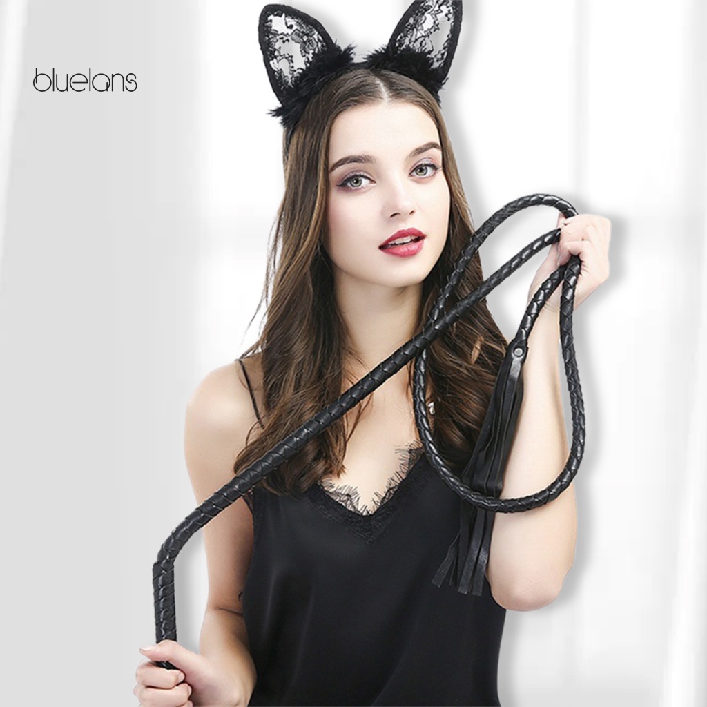 Băng Đô Cài Tóc Hình Tai Mèo Bằng Ren Màu Đen Gợi Cảm