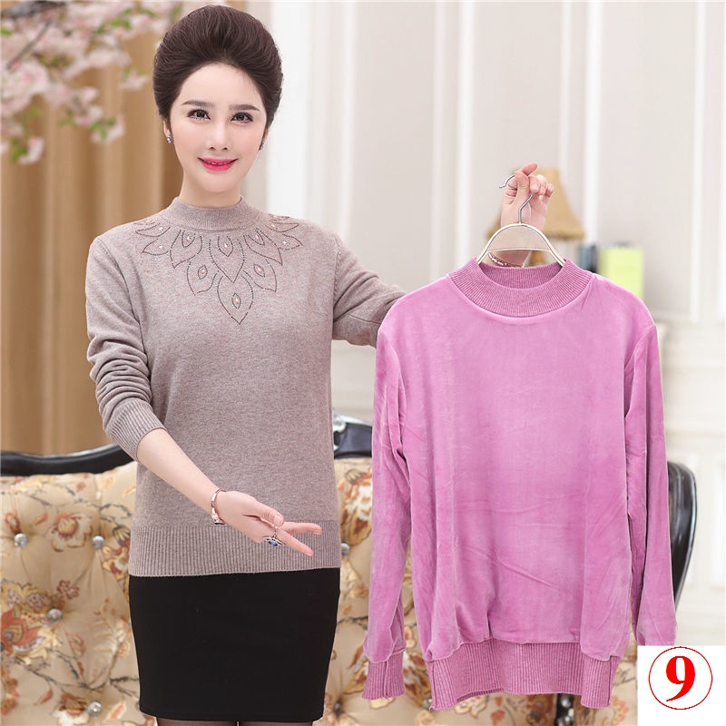 Áo Sweater Dệt Kim Dáng Dài Thiết Kế Mới Thời Trang Mùa Xuân Dành Cho Phụ Nữ Trung Niên 40-50 Tuổi