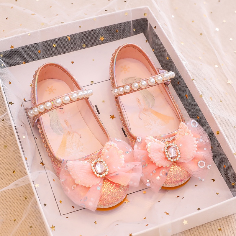 Giày búp bê Elsa công chúa cho bé gái 2-7 tuổi xinh xắn mềm mại