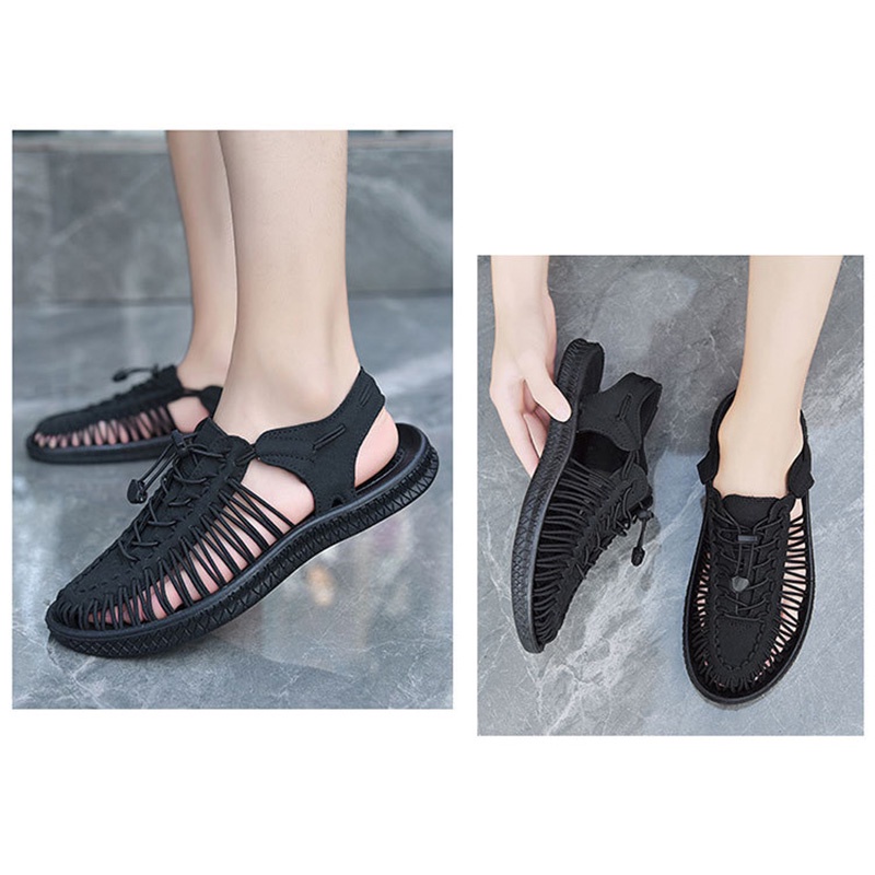 Có thể bán buôn Sandal kín ngón chân thể thao ngoài trời Bãi biển dệt rỗng Giày dép nhân quả cho nam giới Vermont055 Hàng giao ngay