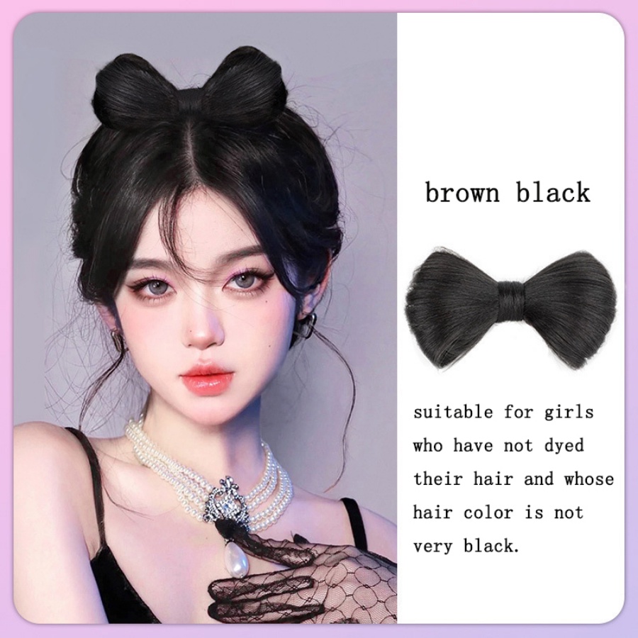 Kẹp Tóc Giả Thắt Nơ Kiểu Hàn Quốc Dễ Thương Cho Bé Gái