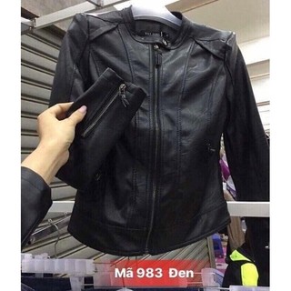 Bán sỉ ÁO DA NỮ CỔ TRỤ HÀNG QUẢNG CHÂU màu đen, trắng, hồngg ‼️ LOẠI 1 ‼️