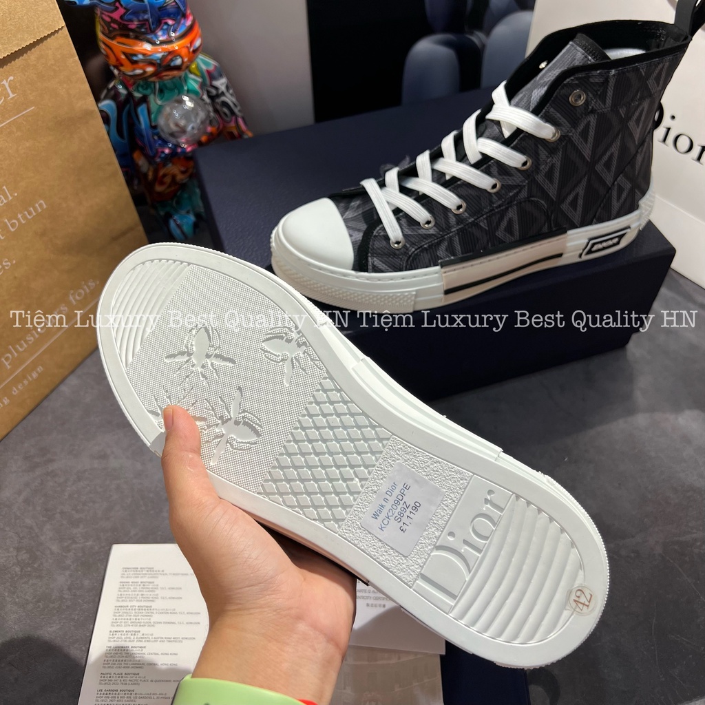 Giày Thể Thao Sneaker B23 Canvas Họa Tiết Kim Cương