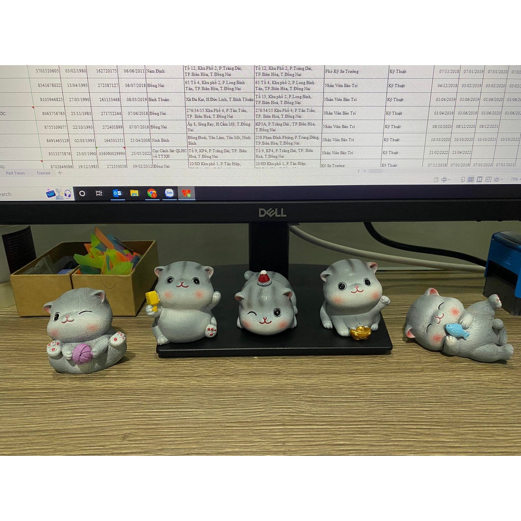 Mô hình mèo biểu cảm đáng yêu. Siêu cute làm quà tặng hoặc trang trí trưng bày