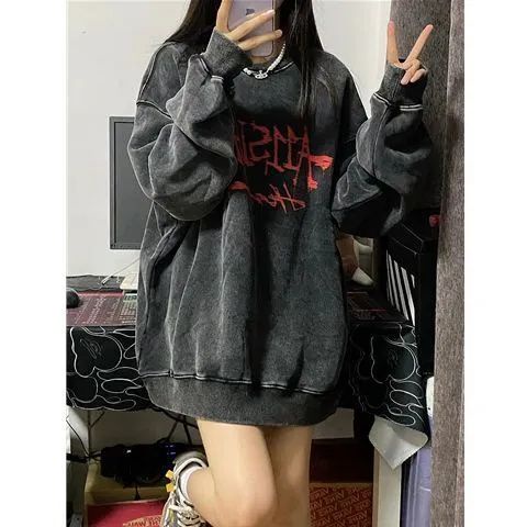 Áo Sweater Dáng Rộng Phong Cách Hip Hop Đường Phố Thời Trang Thu Đông Mới 2022
