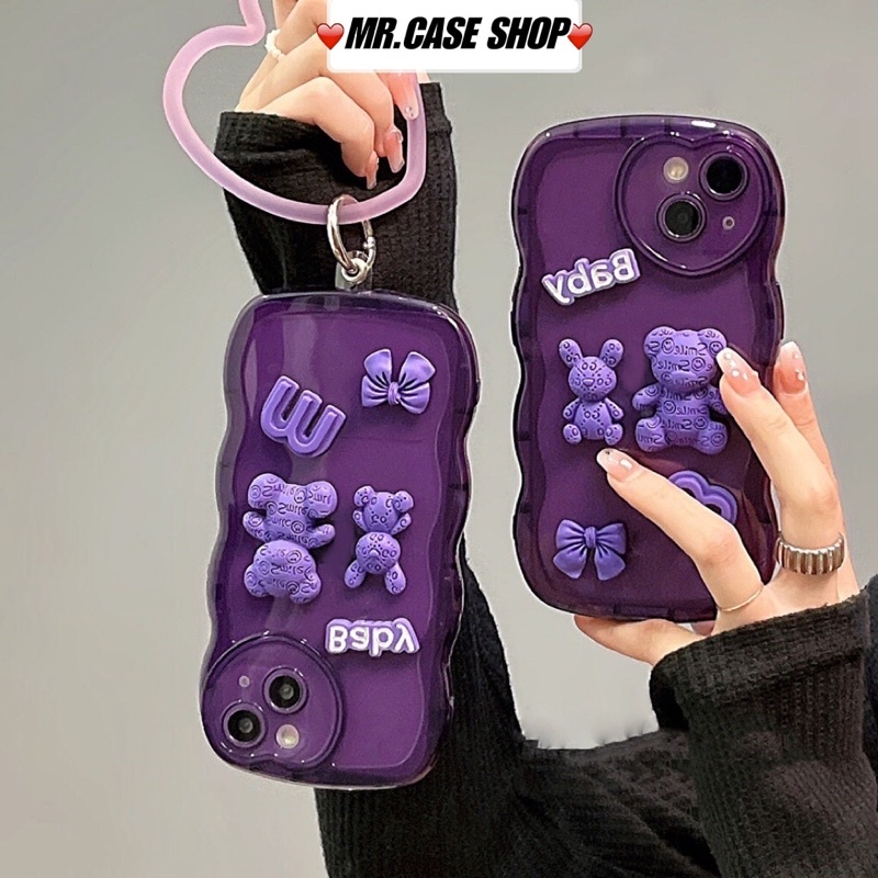 [ Có ip 14 ] Ốp lưng điện thoại iphone sicker thỏ tím bằng 14ProMax 7plus/8/8plus/x/xs/11/12/13/pro/max - Mr.Case