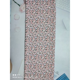 [HCM]2m Vải lụa lạnh hoạ tiết hoa lá nhỏ (1) - lụa Mango chính phẩm